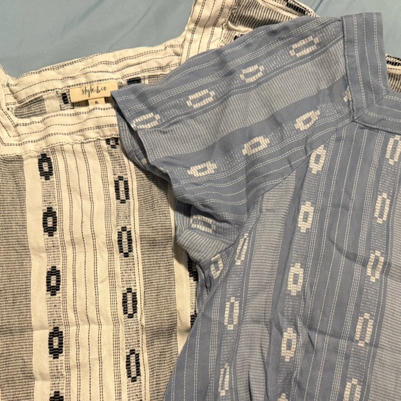 Style & Co set of 2 shirts| blue with white and black with white| size XL - Picture 13 of 15